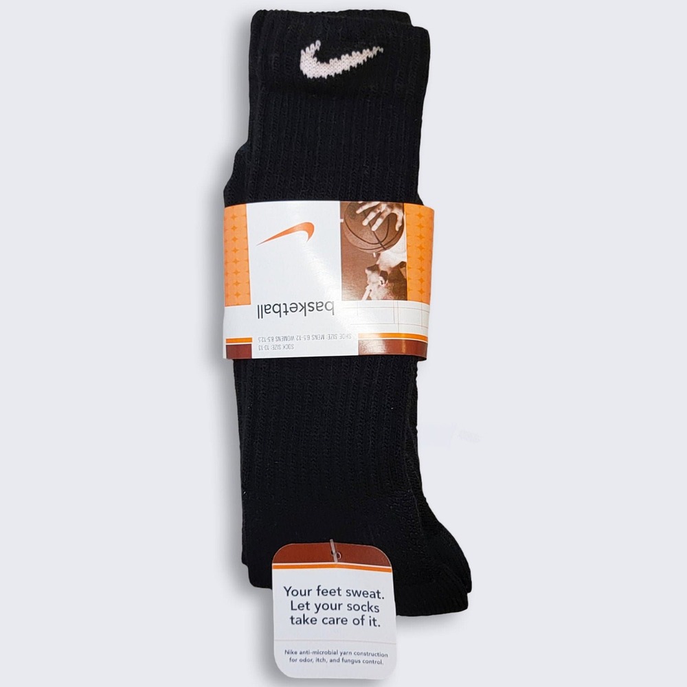 Nike Vintage Basketball Black Socks - Deadstock